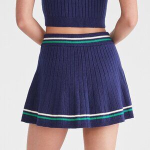 NWT Aeropostale Navy Pleated Knit Skort Size M – Tennis Pickleball Style